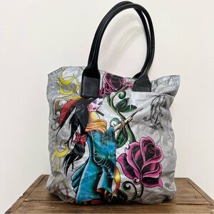 Vintage Limited Edition Christian Audigier Silver Artsy Tote Bag